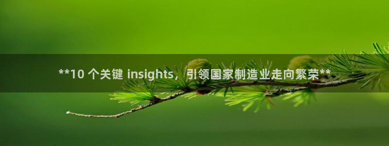 彩神系列平台：**10 个关键 insights，引领国家制造业走向繁荣**